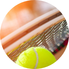 Racquet and tennis ball